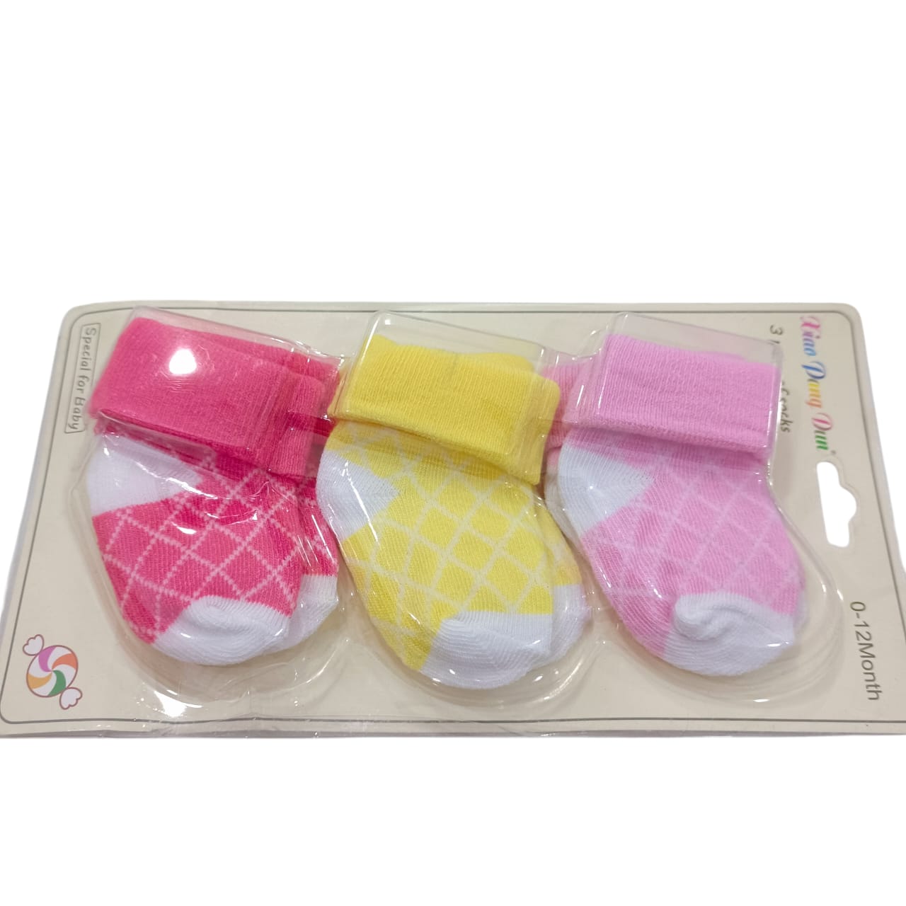 AC859 0to3 Months Imported Winter Socks Pack of 3