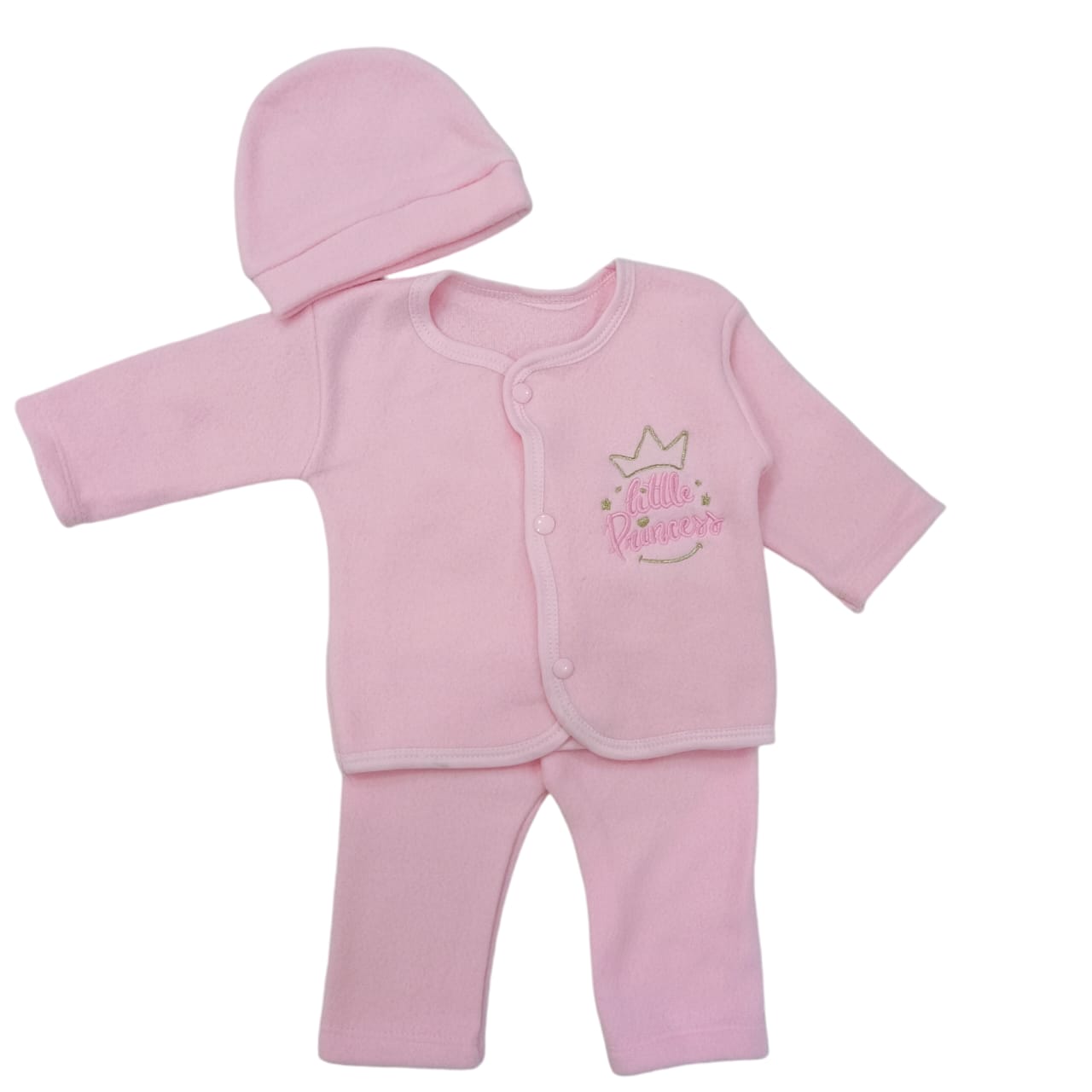 CNW891 Newborn Winter Fleece dress with Cap