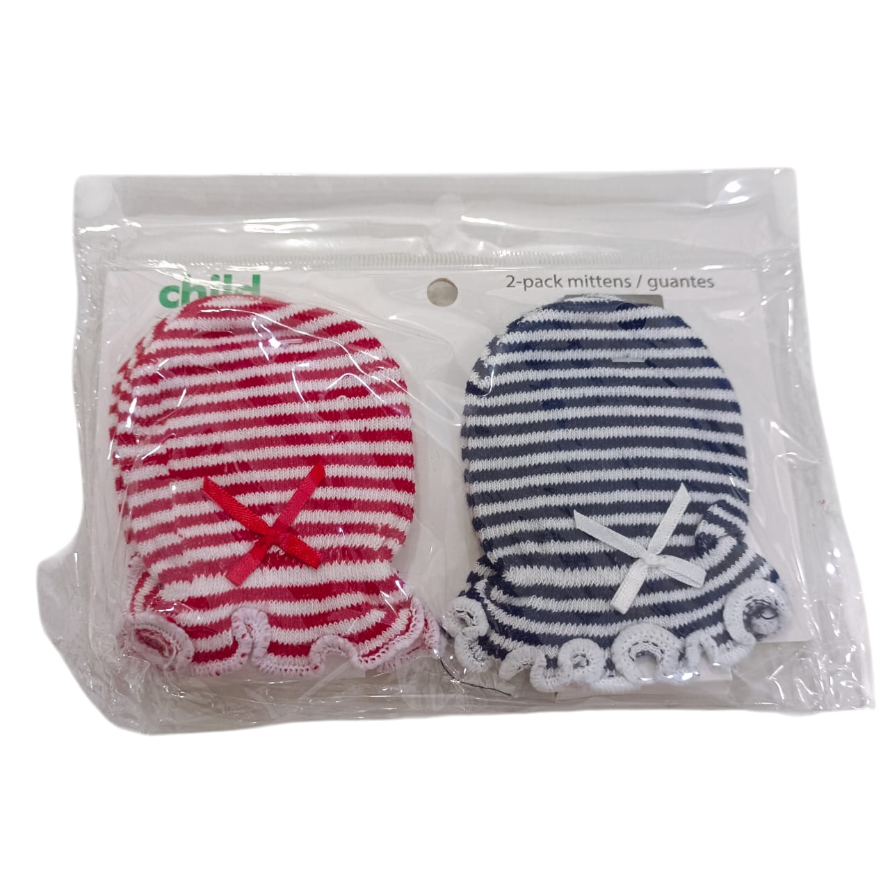 AC862 0 to 3 Months Imported Winter Mittens Pack of 2