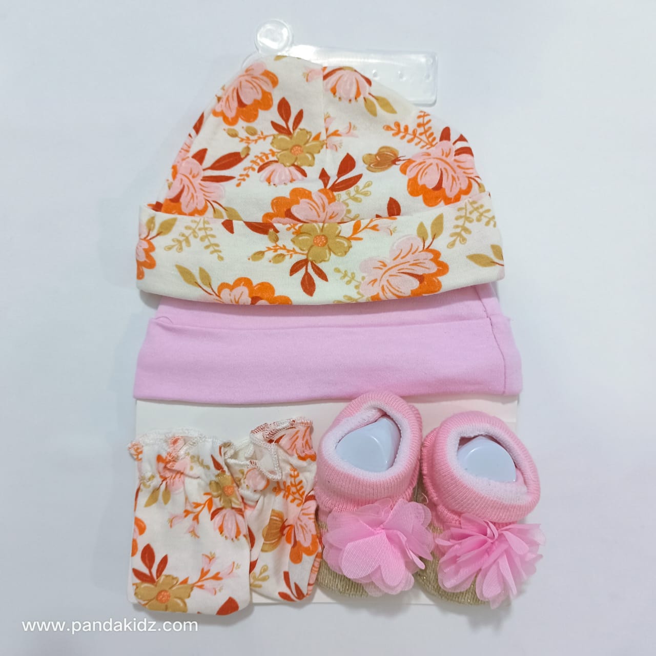 AC085 Baby Cap, Booties & Mittens Set