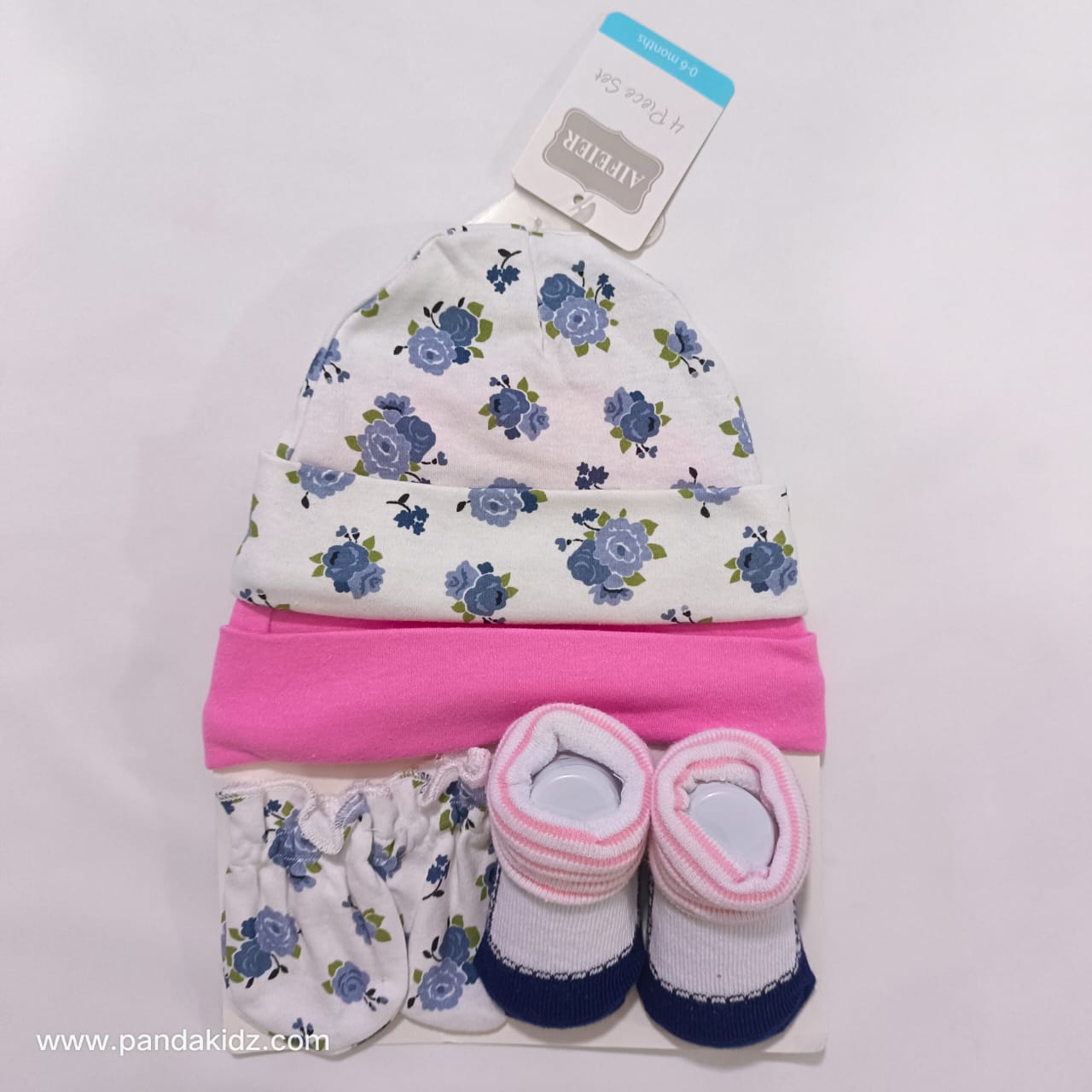 AC085 Baby Cap, Booties & Mittens Set