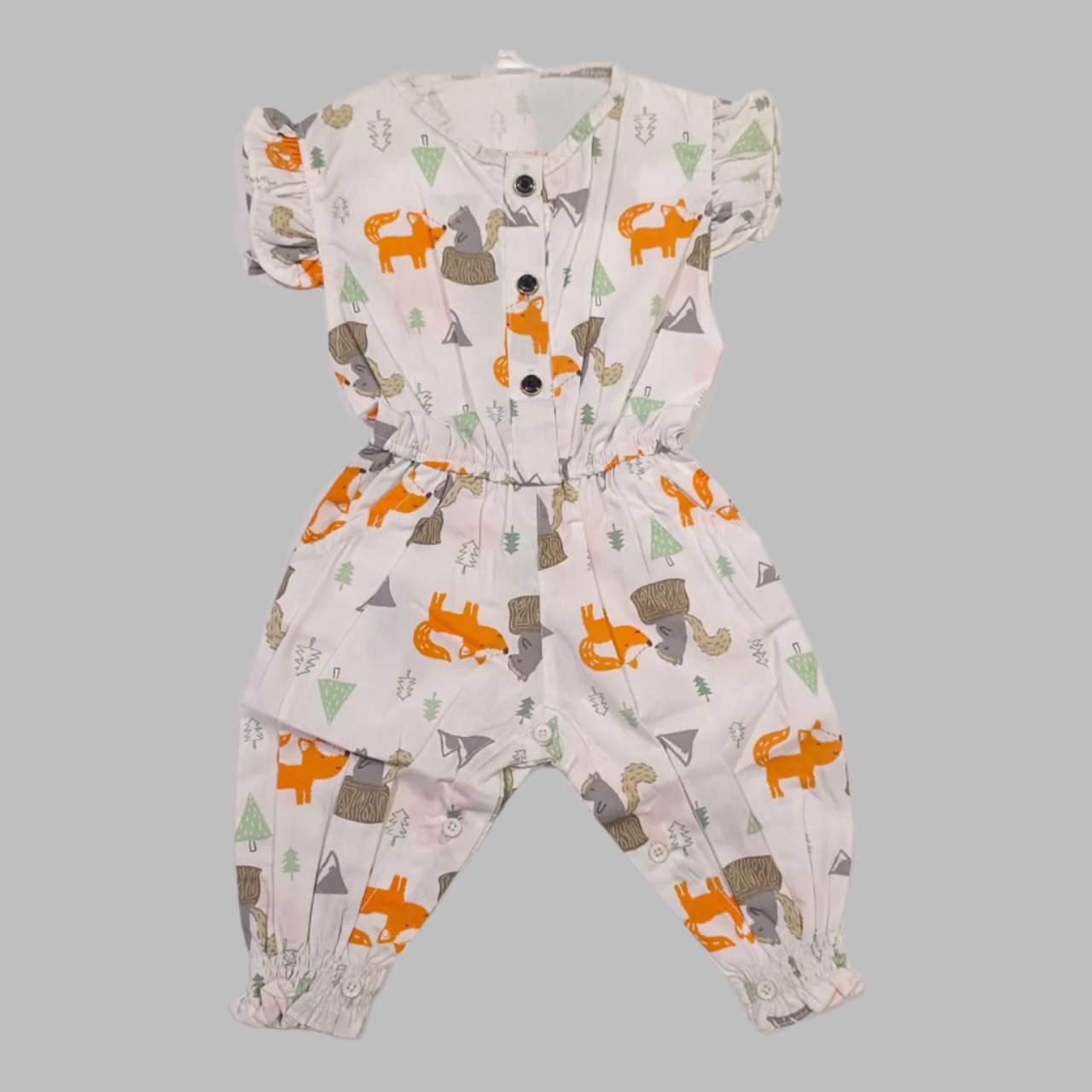 CN312 Baby Girls Cute Printed Jumpsuit