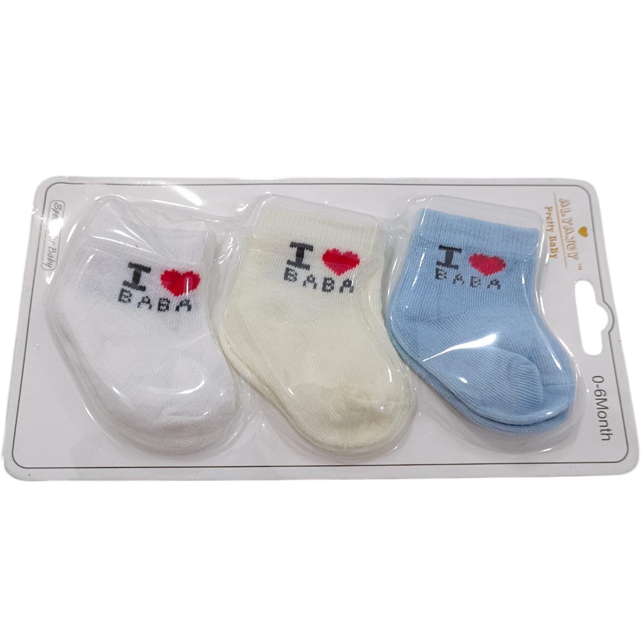 AC859 0to3 Months Imported Winter Socks Pack of 3