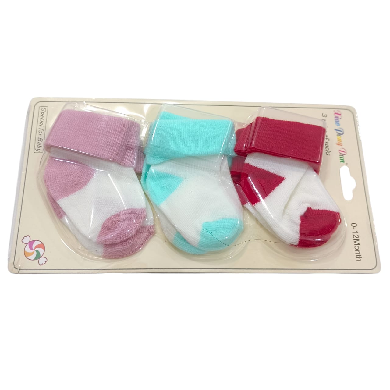 AC859 0to3 Months Imported Winter Socks Pack of 3