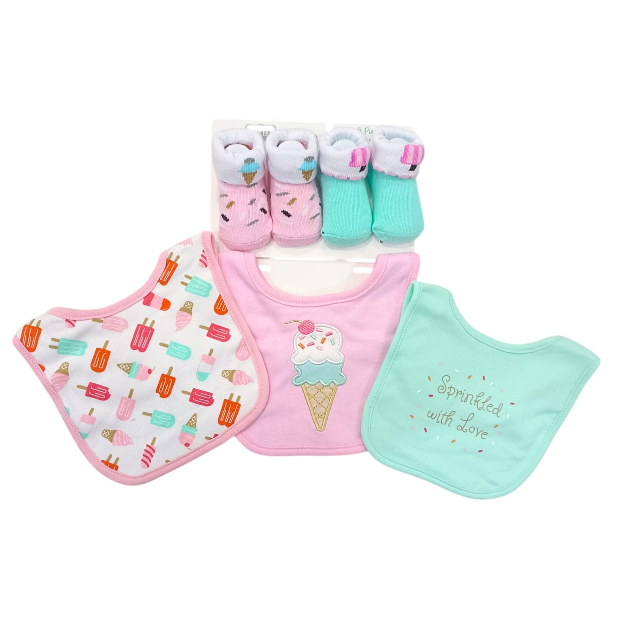 AC301 Bibs Booties Set 0 to 6 Months