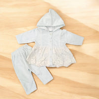 CN2635 Baby Girl Hooded Formal Dress