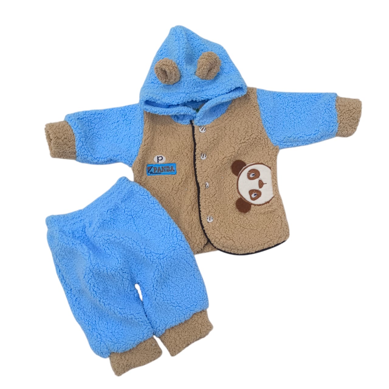 CNA70 Newborn Winter Shaggy Hooded Formal Dress