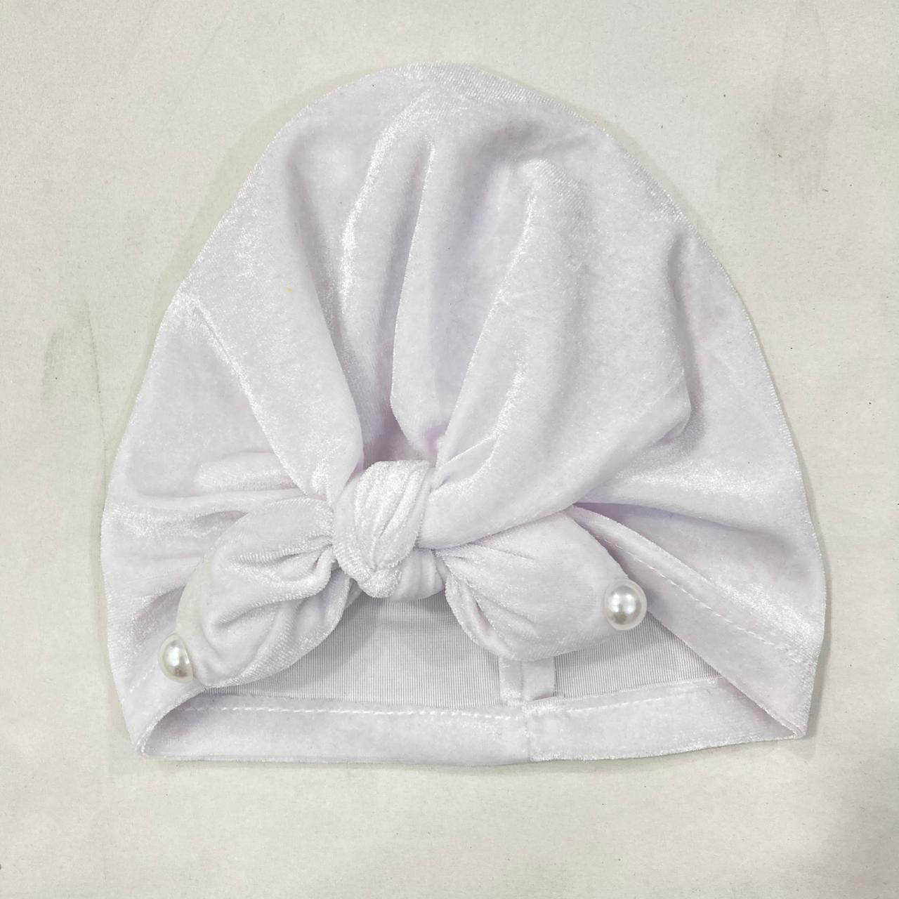 Baby Girl Winter Velvet Turban Cap