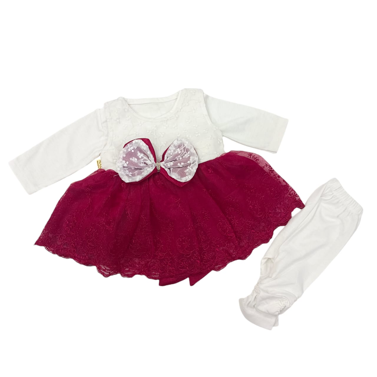 CN2760 Baby Girl Mid Season Fairy Frock with Shirt & Trouser