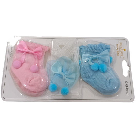 AC858 to 3 Months Imported Winter Socks & HeadBand