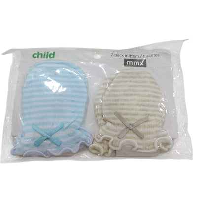 AC862 0 to 3 Months Imported Winter Mittens Pack of 2