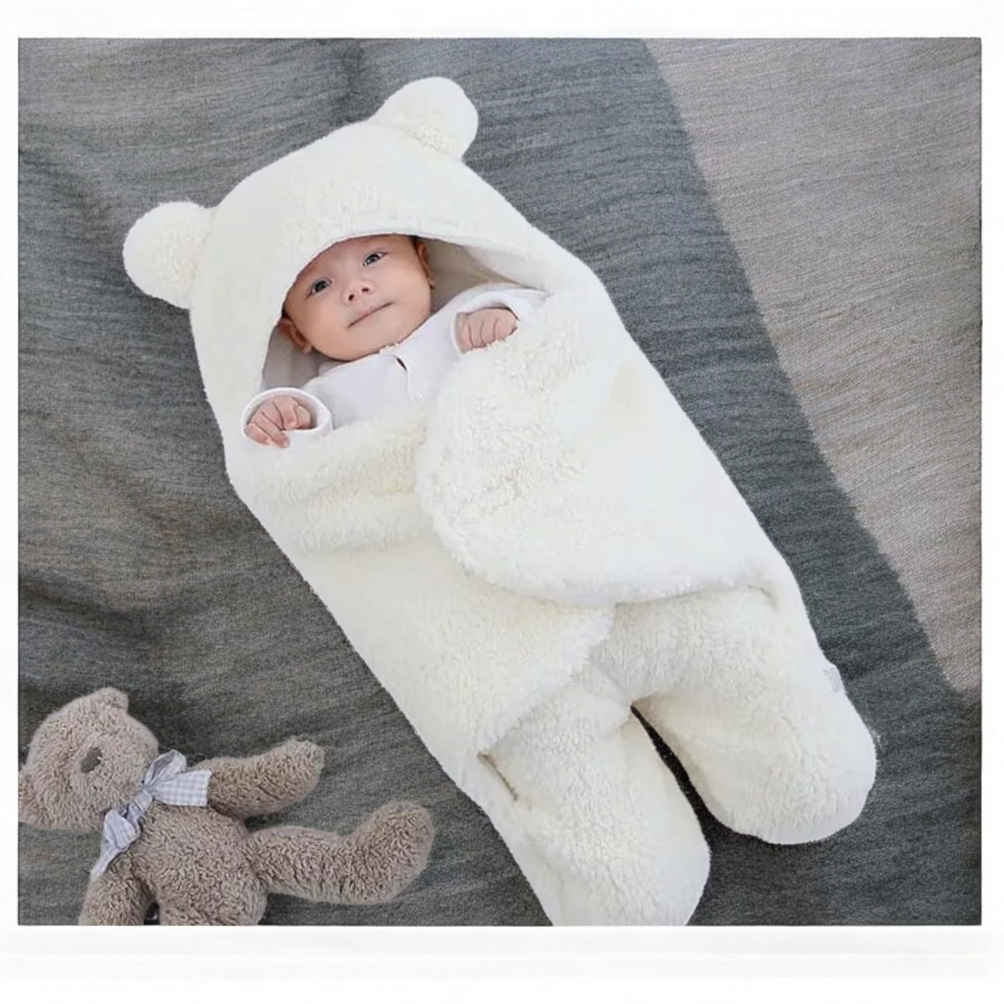 AC0811 Winter Baby Shaggy Swaddle