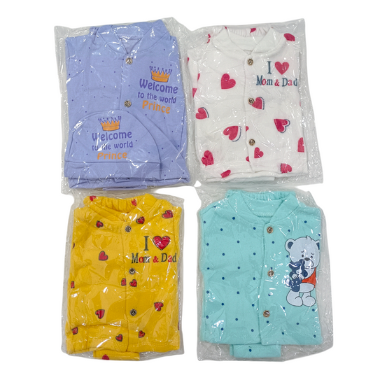 CNW02 Newborn Winter Fleece Dress Pack of 4