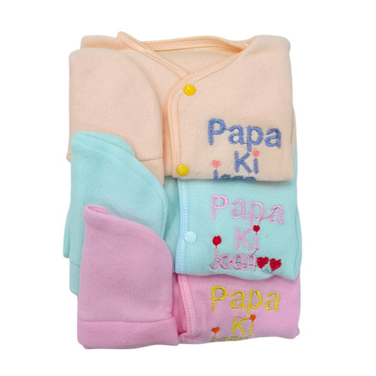 Newborn Winter Fleece Dress Pack of 3