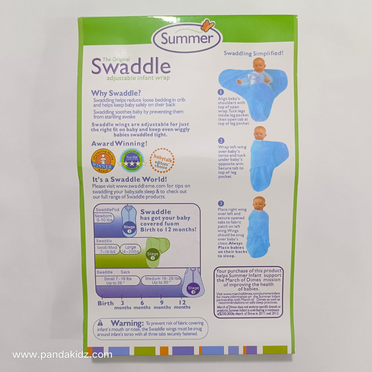 AC842 Newborn Baby Summer Swaddle Wrap