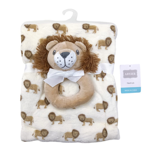 AC002 Imported Baby Blanket With Plush Toy