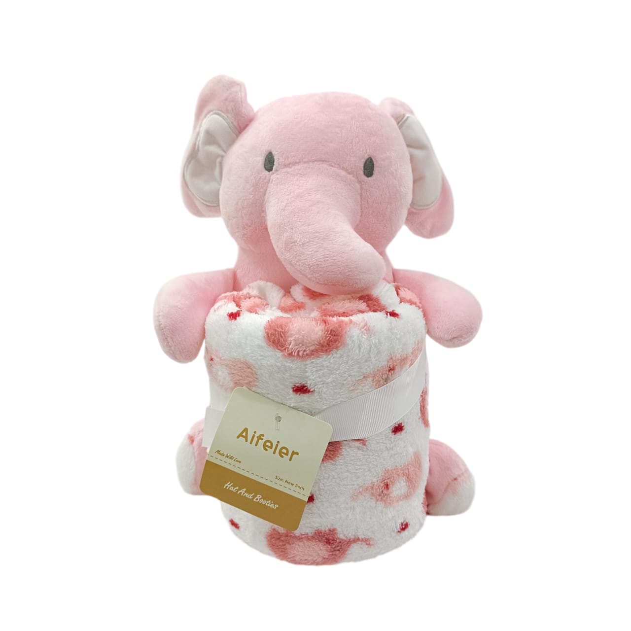 AC007 Soft Plush Toy With Baby Wrapping Blanket