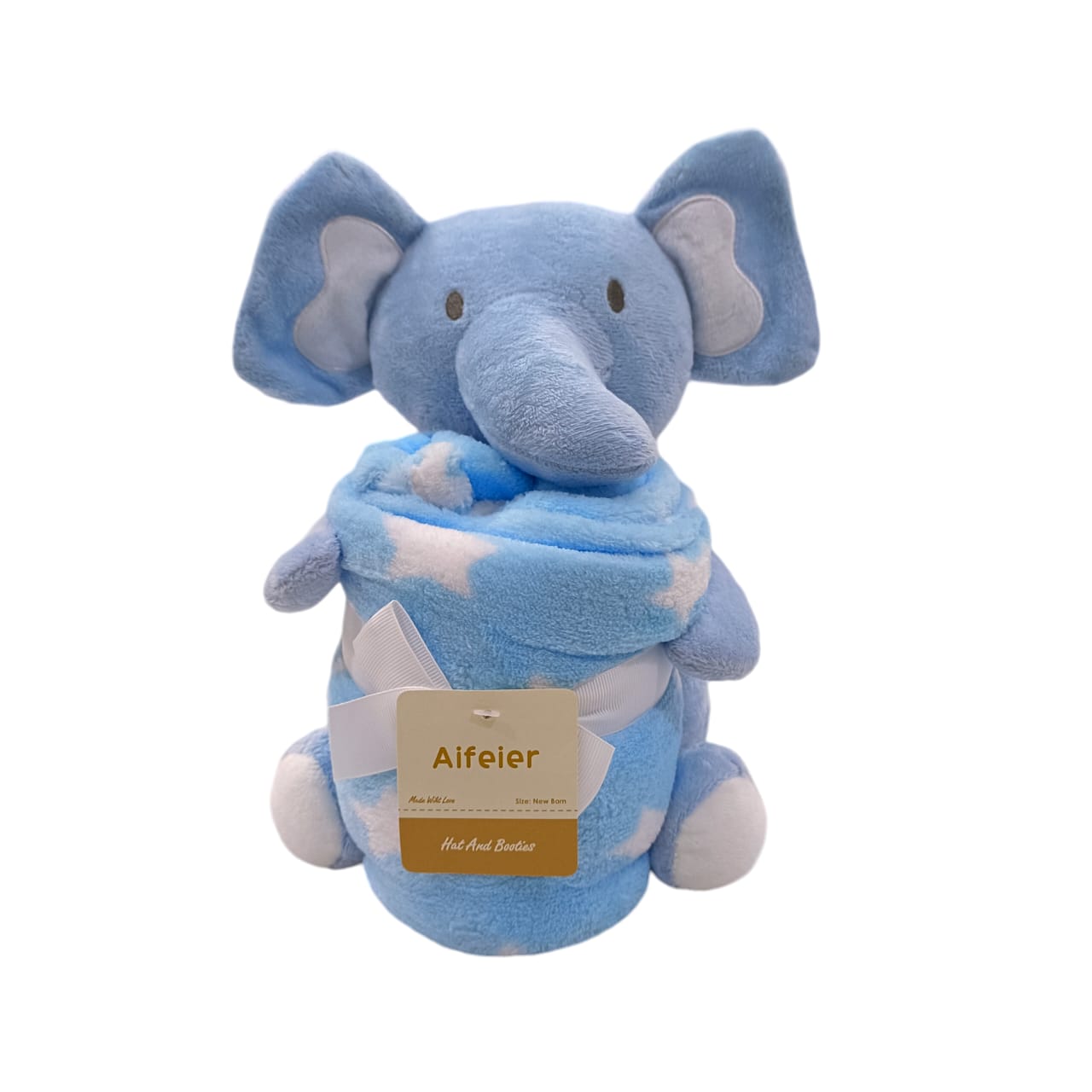 AC007 Soft Plush Toy With Baby Wrapping Blanket