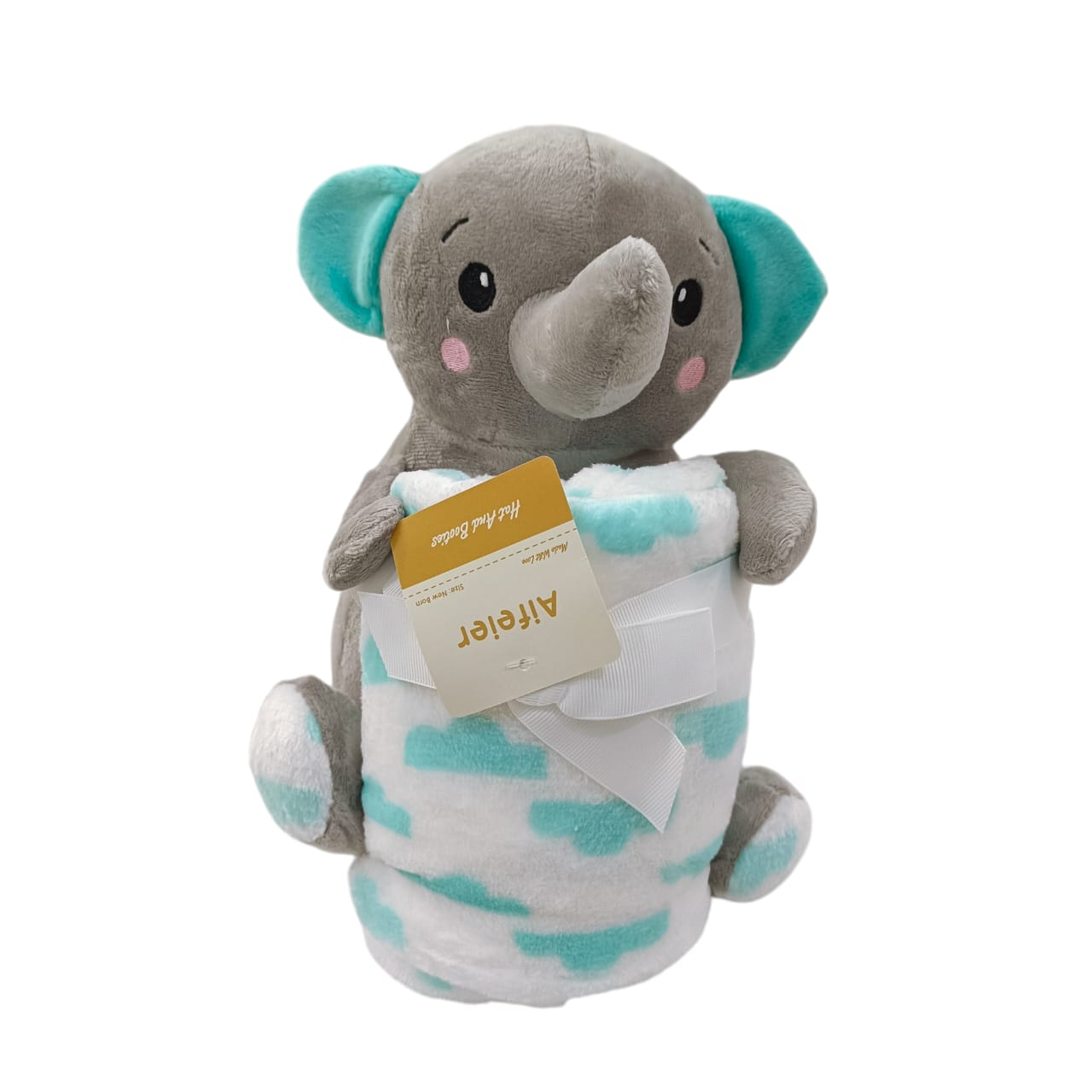 AC007 Soft Plush Toy With Baby Wrapping Blanket