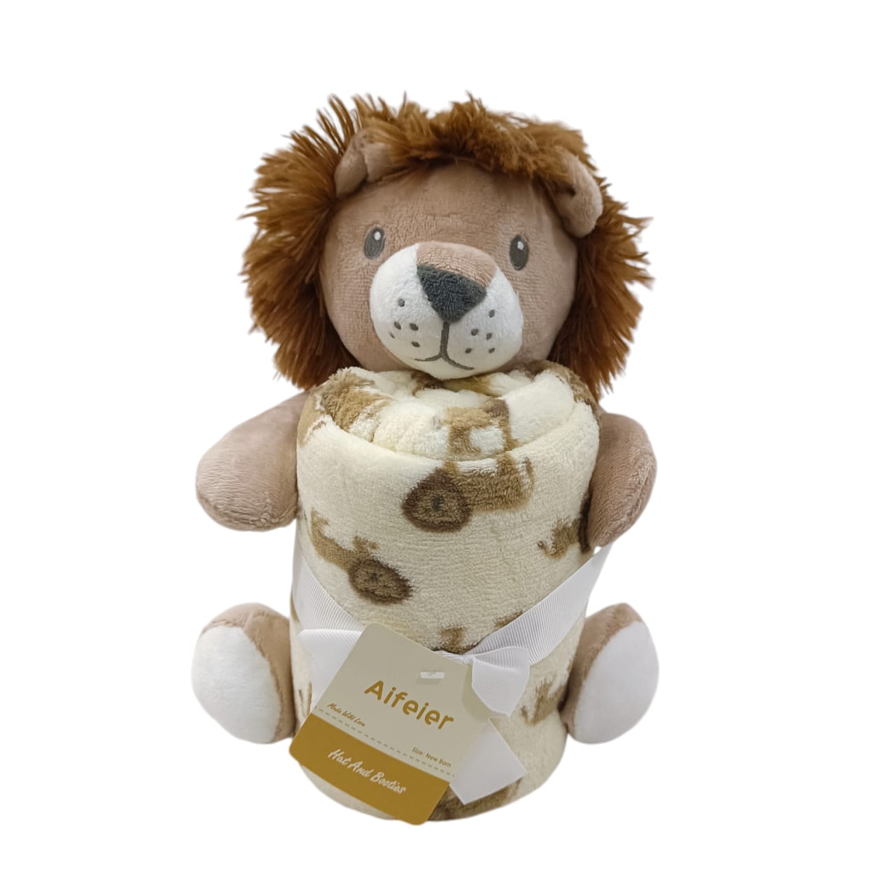 AC007 Soft Plush Toy With Baby Wrapping Blanket