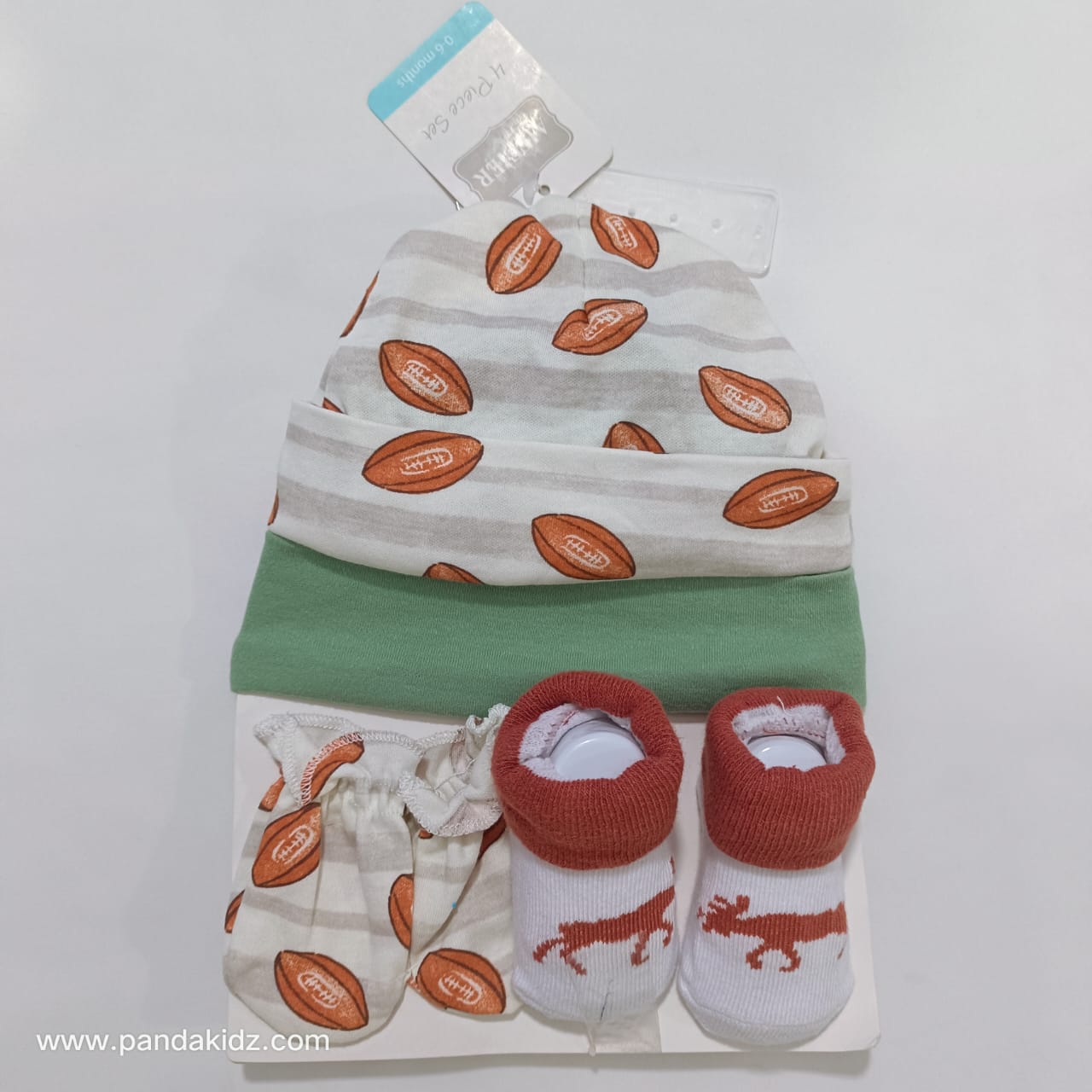 AC085 Baby Cap, Booties & Mittens Set