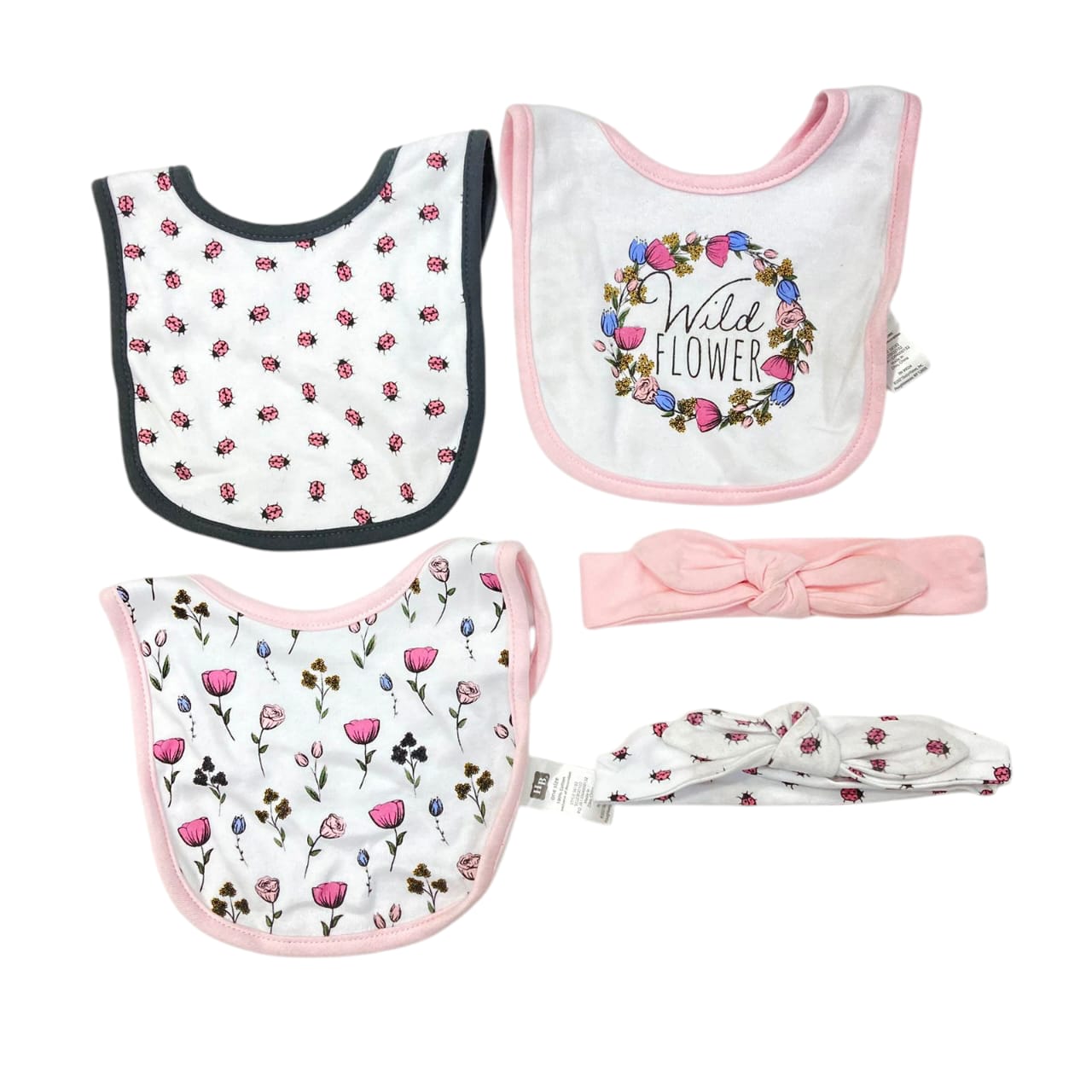 Bib and Headband 5 Pcs