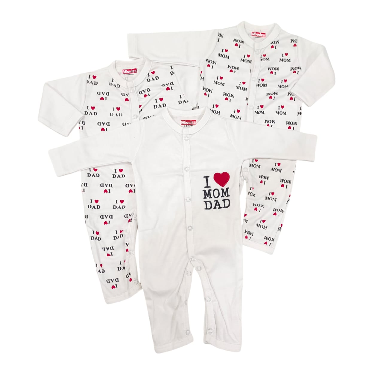 CNWS001 Sleep suits Pack of 3 Full Romper