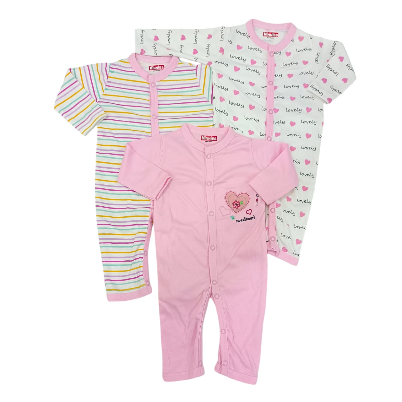 CNWS001 Sleep suits Pack of 3 Full Romper