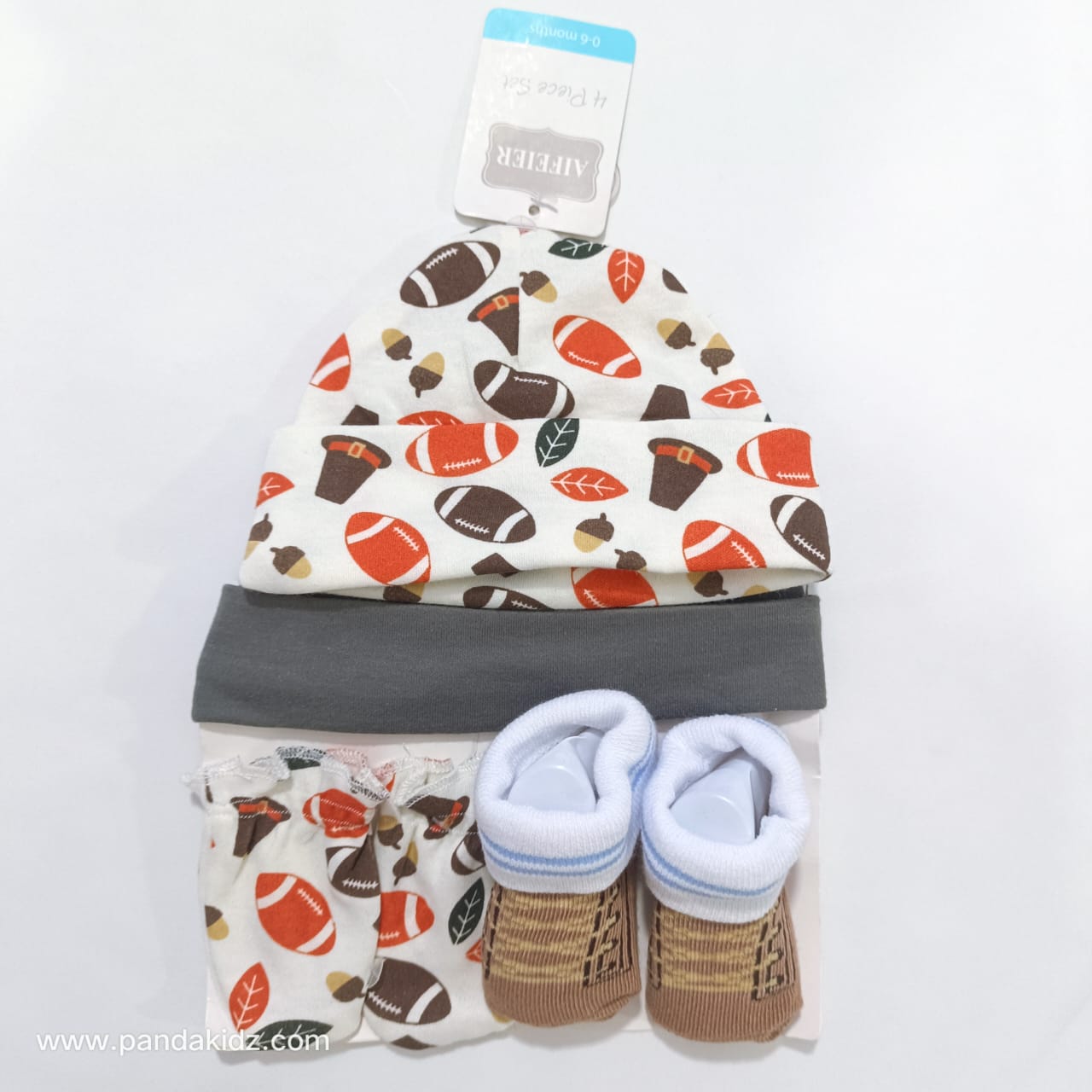 AC085 Baby Cap, Booties & Mittens Set