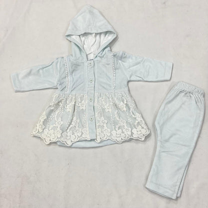 CN2635 Baby Girl Hooded Formal Dress