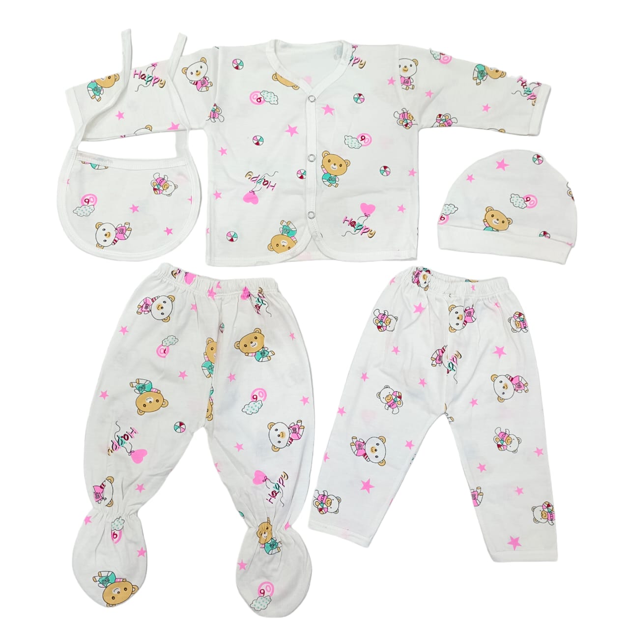 CN2813 0 to 6 Months Baby Summer Starter Set 5 Pcs