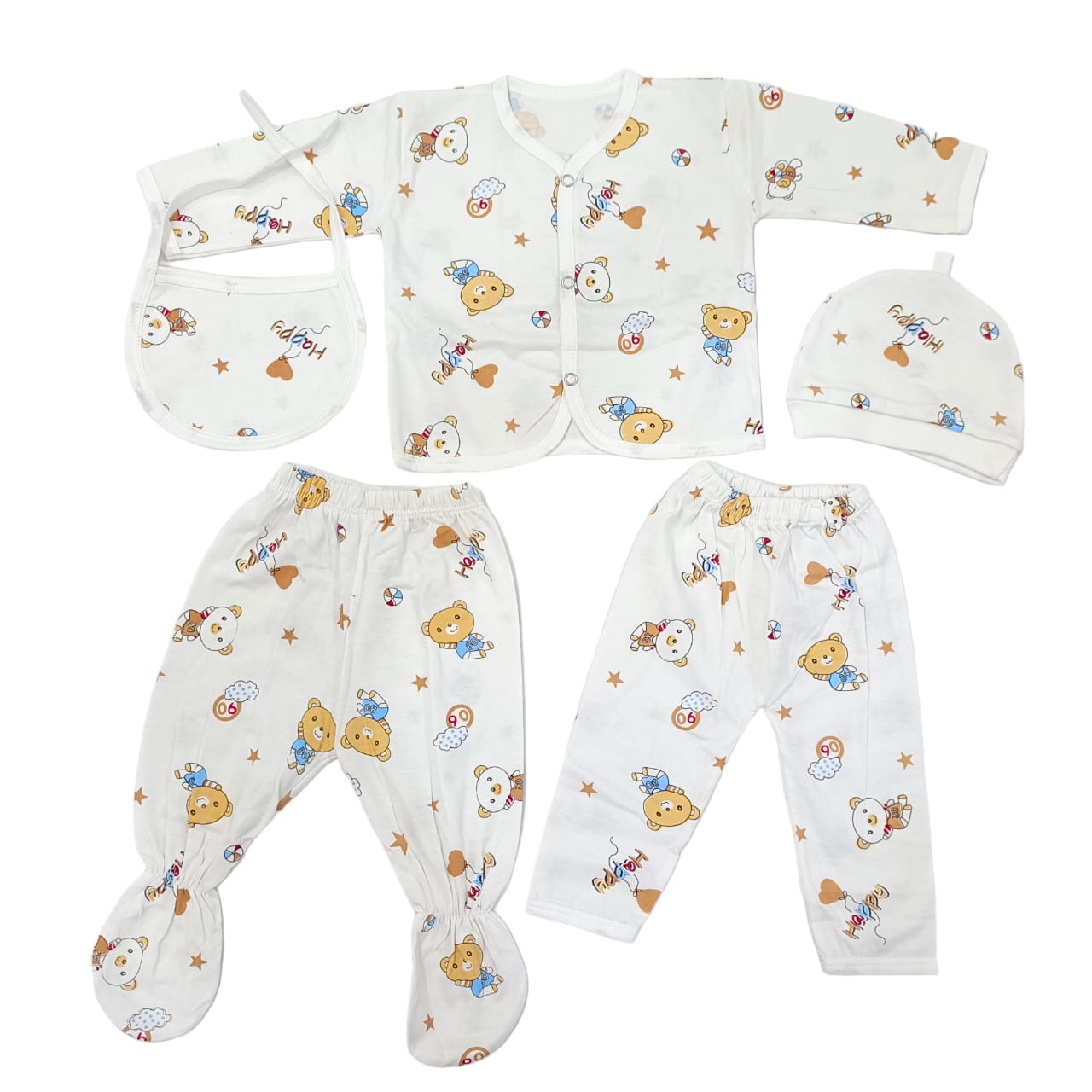 CN2813 0 to 6 Months Baby Summer Starter Set 5 Pcs