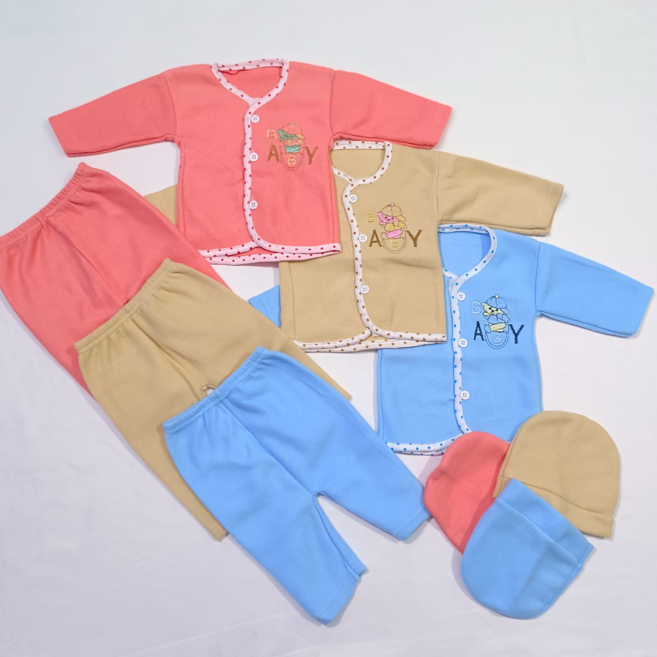 Newborn Winter Fleece Dress Pack of 3