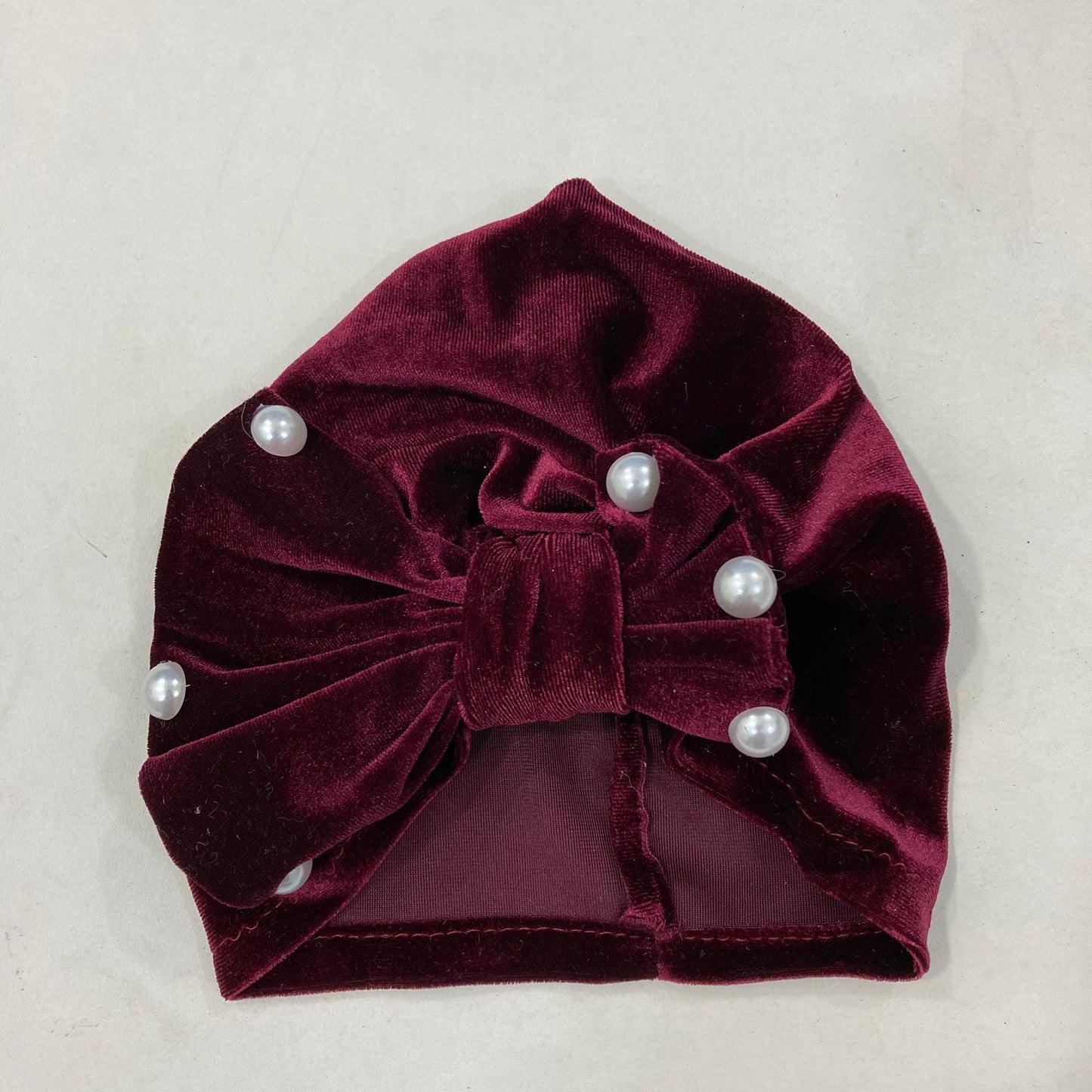 Baby Girl Winter Velvet Turban Cap